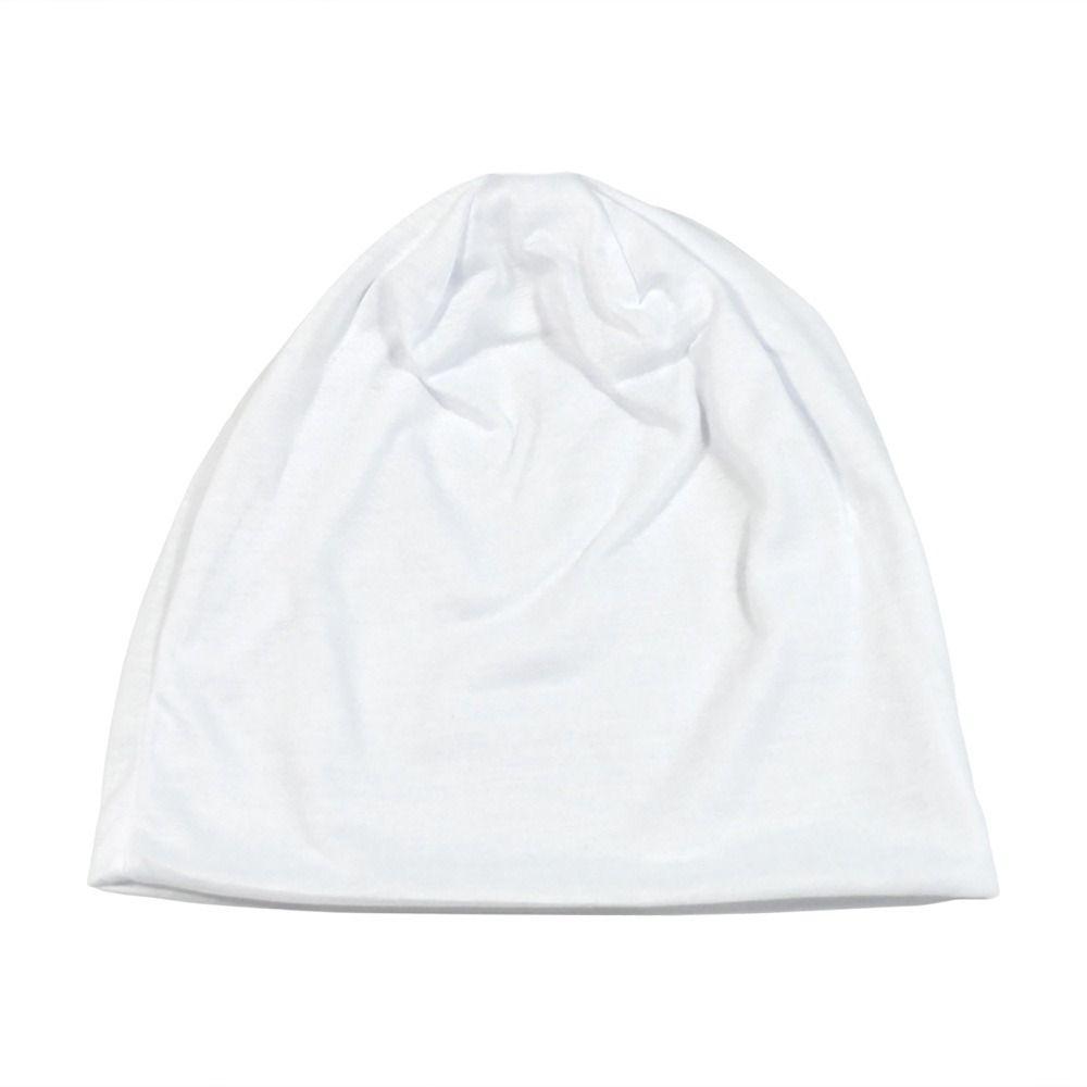 Solid Color Winter Warm Hat Cotton Blended Elastic Turban Hat Casual Women Men  Beanie Cap  Unisex