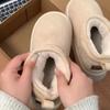 Winter velvet thick-soled snow boots warm short tube bread wool cotton boots thickened warm cotton shoes