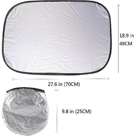 2Pcs Foldable Sunroof Shade Sunshade Heat Isolate Fit For Mini Cooper, Clubman & Countryman R56 All Years Black