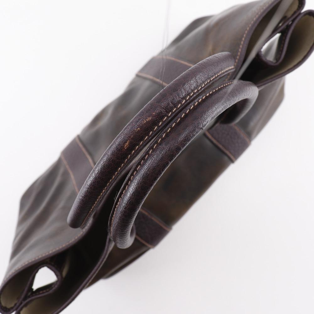 Hermes Garden Party PM Tote Bag Brown Amazonia Women Used