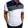 Men's Solid Colour Printed Slim Fit Short Sleeve Polo Shirt,Men's Cool Button Fashion Polo Summer Shirt