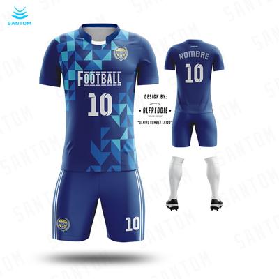 Football Jersey Set Men's and Women's Digital Printing Custom Quick-drying Sports Breathable Map Custom Short-sleeved Jersey