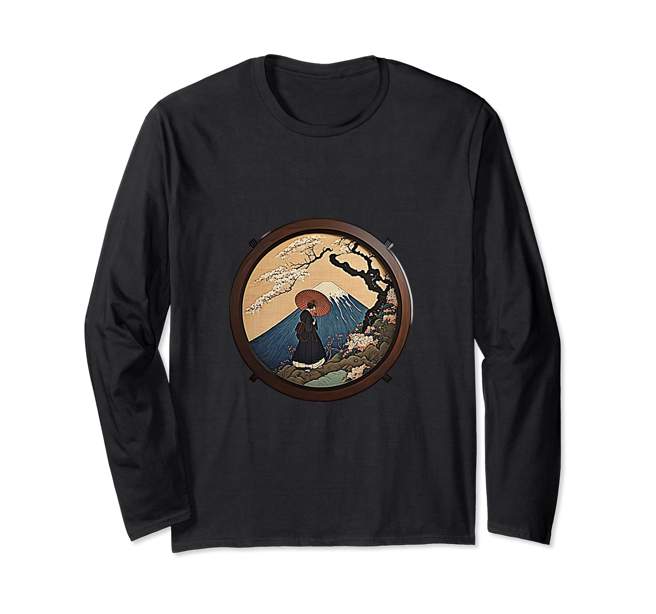 

Cherry Blossom KingdomLady Beautiful Japanese Long Sleeve T-Shirt чорний