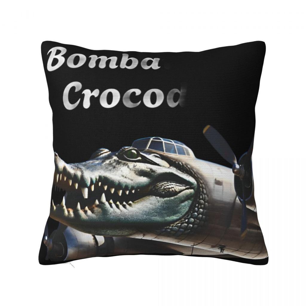 Brr Brr Patapim Italian Brainrot Pillowcase Polyester Cushion Cover Decor Meme Throw Pillow Case Cover Home Square 40X40cm