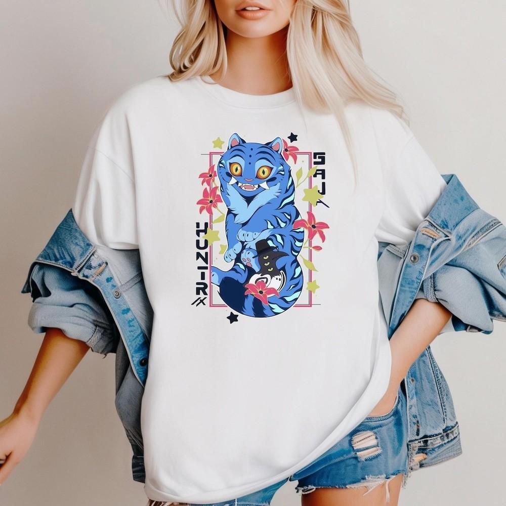 Kpop Demon Hunters Tiger Shirt, Derpy the Tiger And Bird Demon Hunter Tiger Tee Unisex T-Shirt L