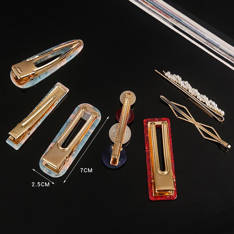 "Vintage Perlen Haarnadel Set: Europäischer & Amerikanischer Retro-Kristallschmuck"