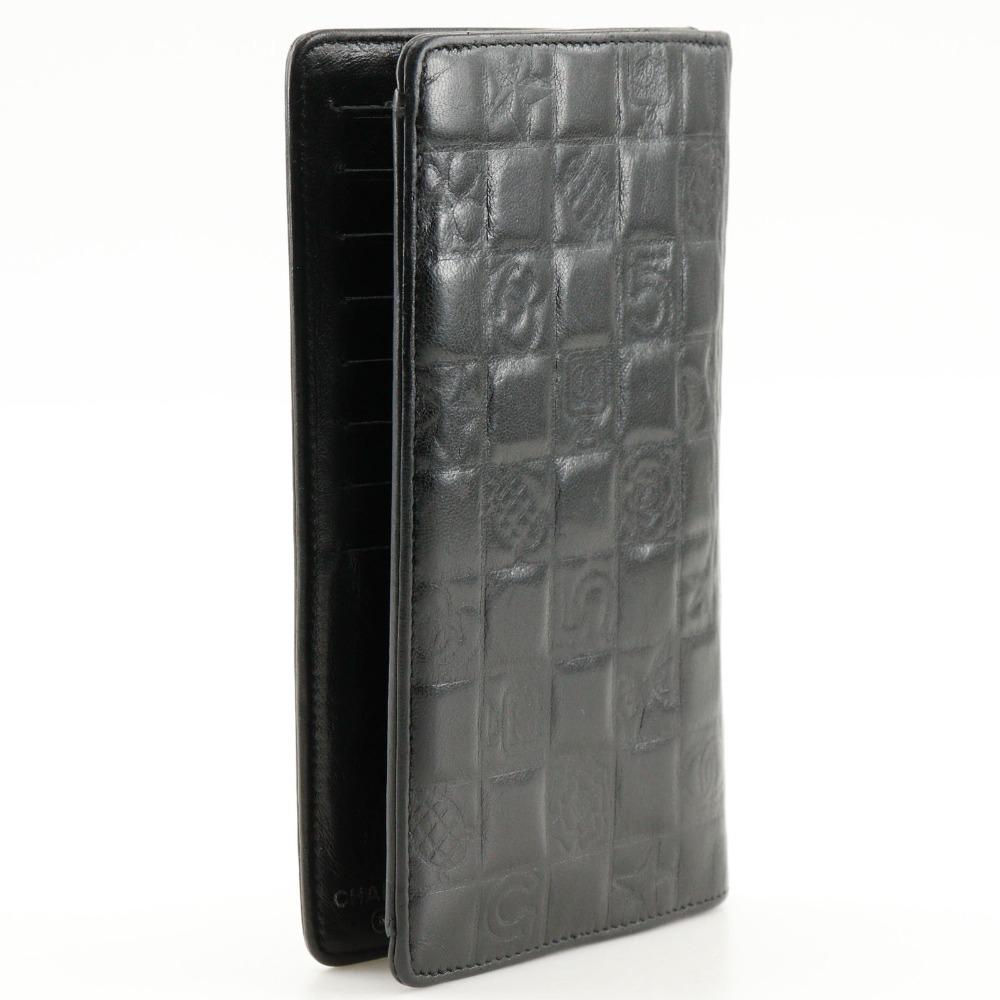 CHANEL icon Purse COCO Mark NO5 black Calfskin Women Used