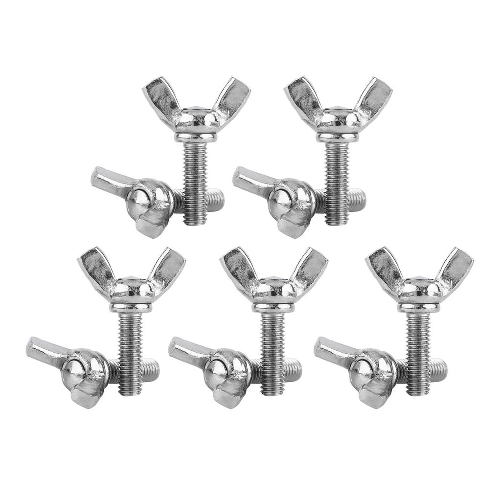 10 Pcs Wingbolt Screw M5 Thread 20mm Bolt Length 304 Stainless Steel Wing Screws Machine Fastener Repair Tool Accessory