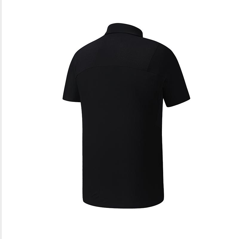 FILA Fitness Cool Dry Simple Polo Shirt Men tops Deep-Black A51M631101FBK