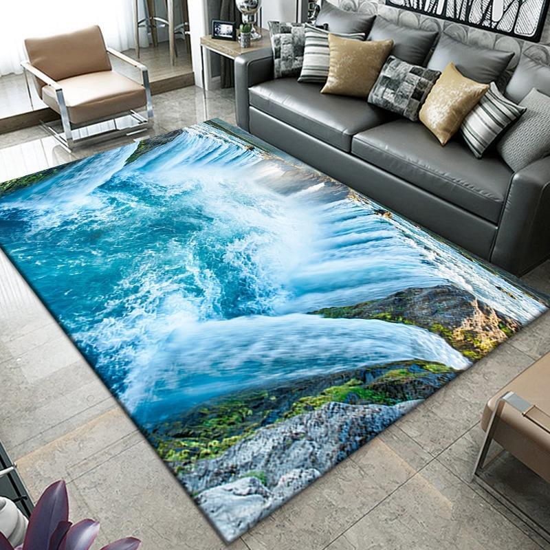 Carpet Living Room 3D Vision Underwater World Vortex Bedroom Carpet Home Tea Table Sofa Mat Indoor Rug Easy Clean Very Beautiful