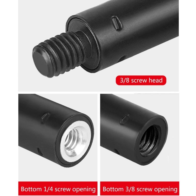 Telescopic Camera Stick Rod, 3/8" 1/4"  2 Section Tripod Center Column for SLR, Quick Height Adjustment