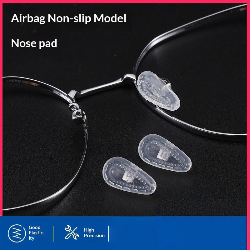 Screw-in Air Chamber Silicone Nose Pads Comfortable Anti-slip Oval for Daily Wear Glasses Sunglasses 10/50 Pairs