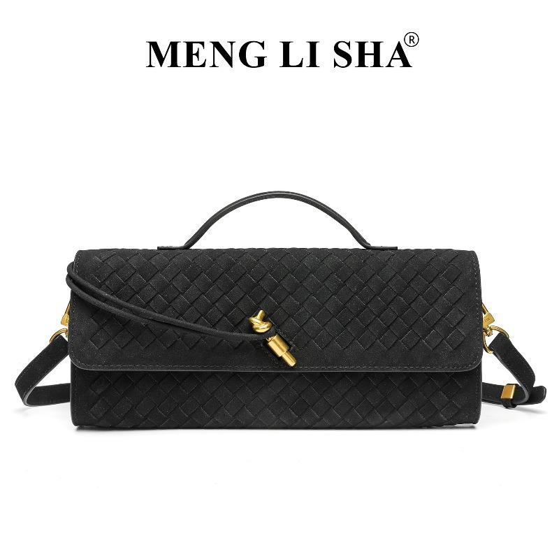 Autumn and Winter Suede Woven Bag Commuter Hand Dinner Women s Bag Retro High-end Single Shoulder Messenger Organ Bag