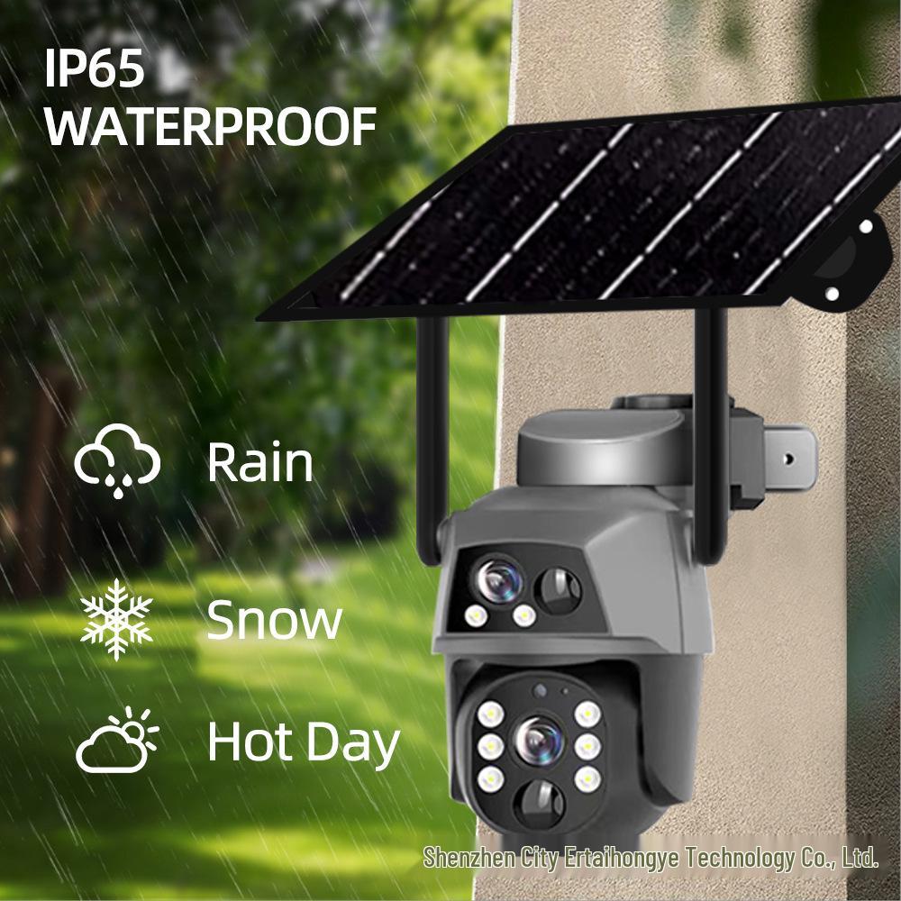 8MP 4K Dual Lens Solar 4G Outdoor Camera with PIR Night Vision