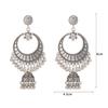 Earrings with alloy pendants in vintage style, Indian bell alloy beaded earrings jewelry