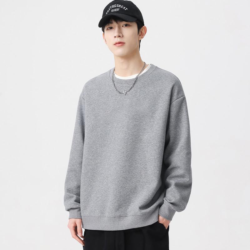 

Men s Plus Size Autumn/Winter Pullover Hoodie - Trendy, Versatile, Long Sleeve, Plus Velvet. L (50-57.5 kg)