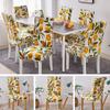 Printed Chair Slipcover Removable Stretch Seat Cover Retro Chair Cover  Restaurant Use