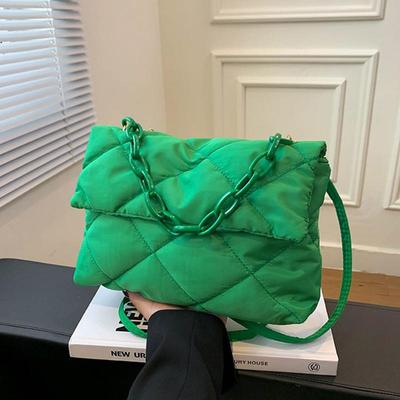 Umhängetasche mit großer Kapazität, quadratische Taschen, lässige Kette, Damen-Unterarmtaschen, modisch, gesteppt, Allgleiches, Winter, einfach, für Mädchen, Einkaufen