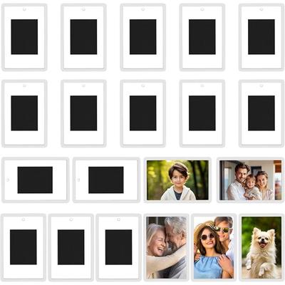 15pcs Blank Picture Frame, Insert Refrigerator Magnet, Semi-Transparent Transparent Acrylic Blank Refrigerator Small Picture Magnet