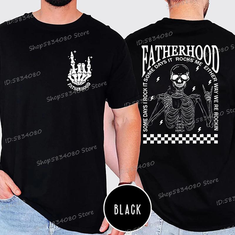 Magliette Divertenti Papà Scheletro Paternità Top Classici Regalo Retrò per la Festa del Papà Maglietta a Maniche Corte Nuovo Club Papà Cool Abbigliamento Estivo
