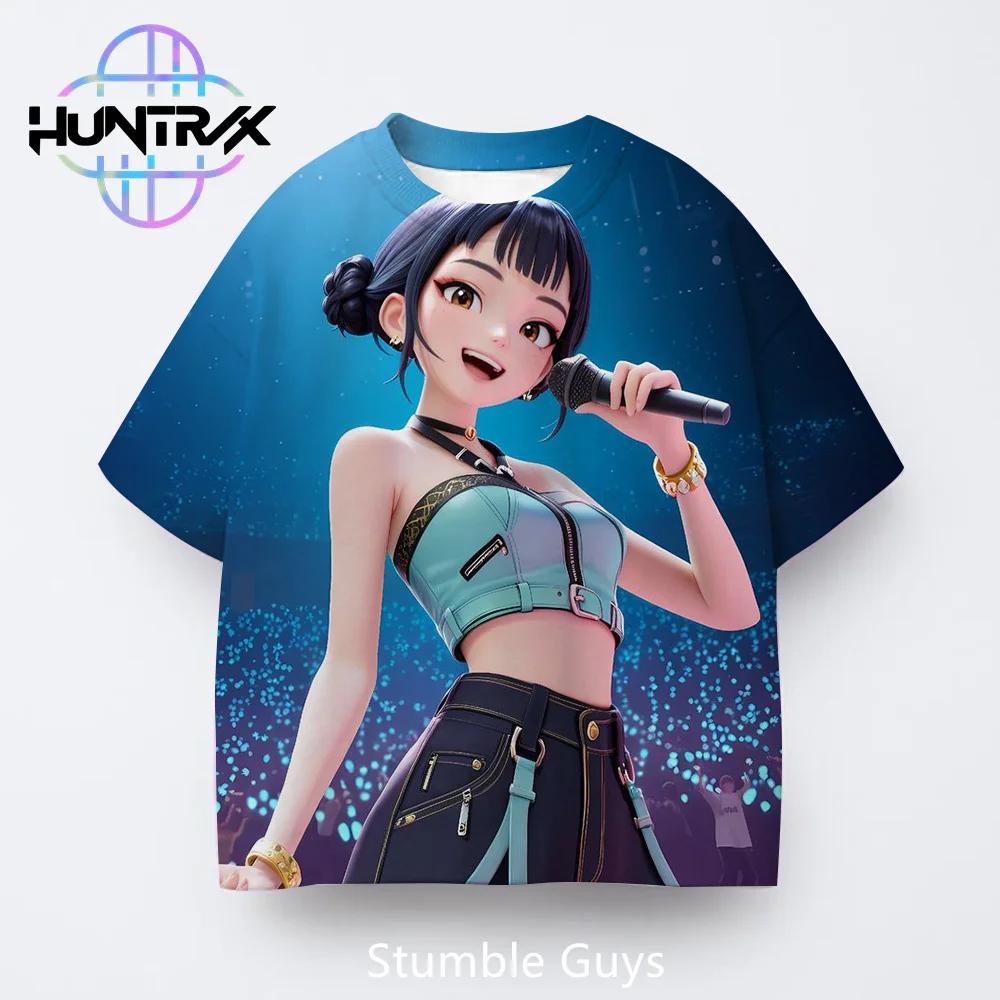 Summer T-shirt Anime Clothing Boys Girls Casual Fashion Kpop Demon Slayer Cartoon Short Sleeve