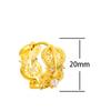 European Vintage Hollow Lace Pearl Hoop Earrings Gold Plated Zircon Ear Buckles for Women