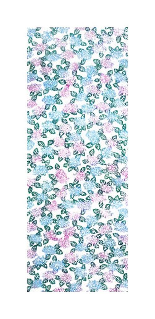 Tenugui Hand Made in Hydrangea Niwa-zome Towel, Chu-sen, 100% Cotton, Japan,