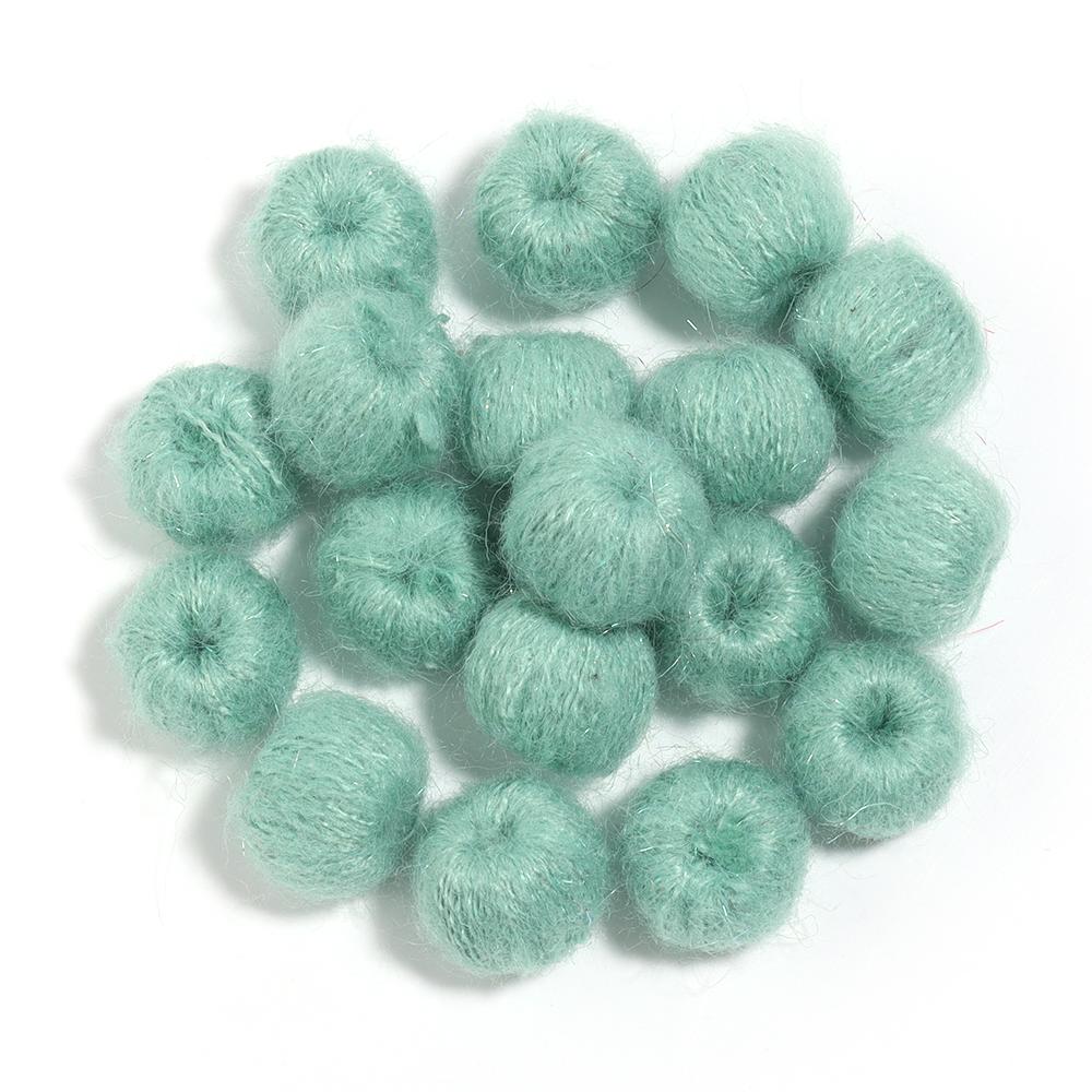 10pcs Plush Mohair Ball Beads Colorful Soft Pompom Beads For DIY Jewelry Making Handmade Clothing Earrings Decor Accessories