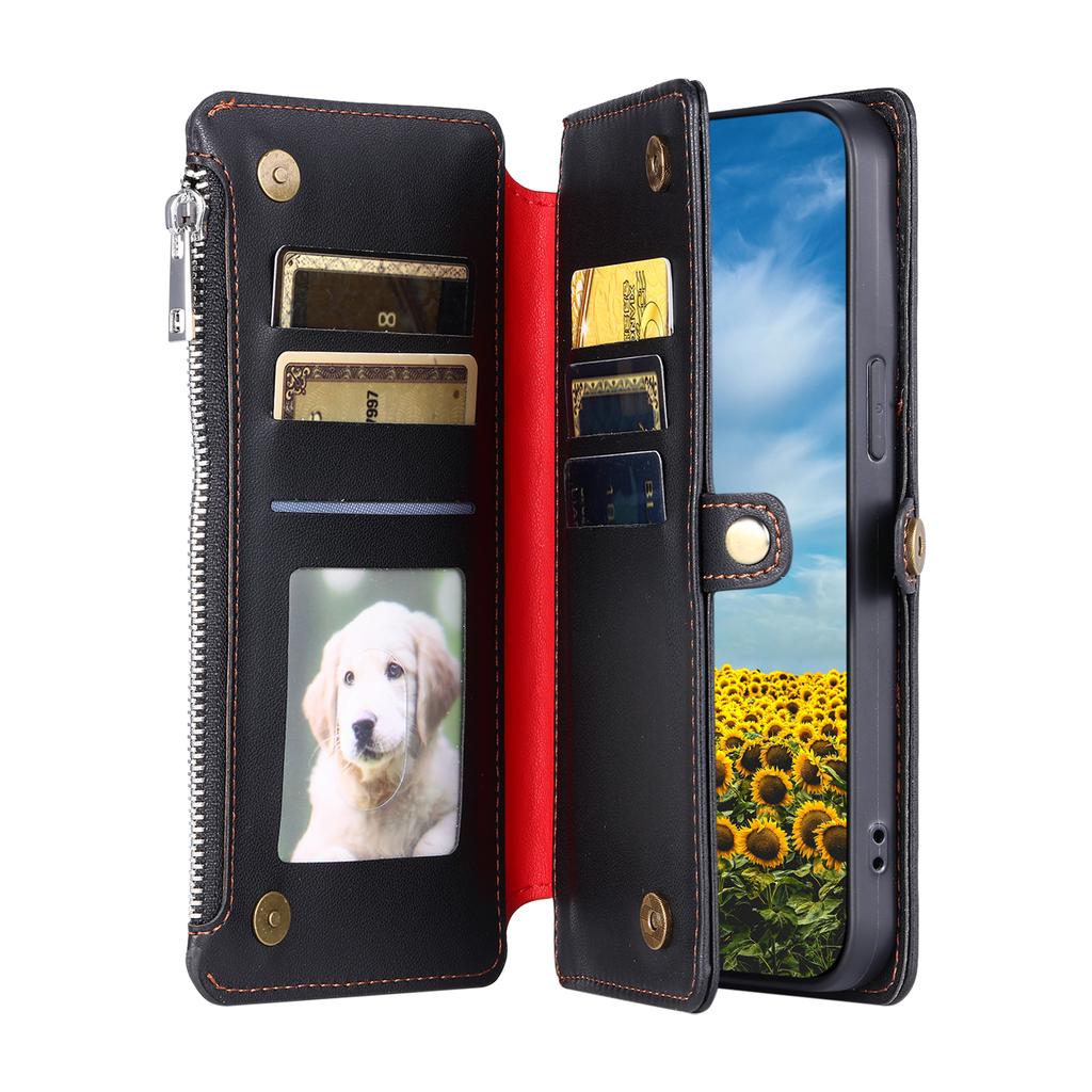 015 Style For Xiaomi 15 Pro Case TPU+PU Leather Wallet Phone Cover with Straps