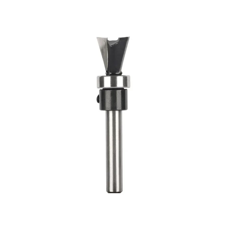 Anti Kickback Router Bit Bottom Bearing Dovetail Bit Anti Kickback Design C3 Micro-grain Carbide Clean Cutting High Hook Angles