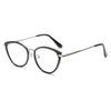 Ins Cat Eye Presbyopia Glasses Cold Tea Color HD Anti Blue Light Glasses Frame Advanced Plain Whitening Glasses