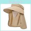 Summer Sun Protection Cap With Removable Shoulder Cover For Outdoor Activities