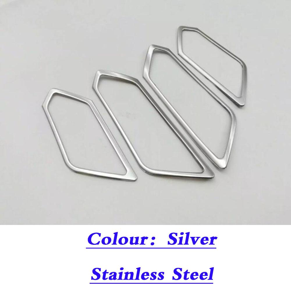 For VW Volkswagen Touran L 2016 2017 2018   Cover Stick Trim Stainless Steel Door Inner Handle Bowl Frame Armrest Lamp
