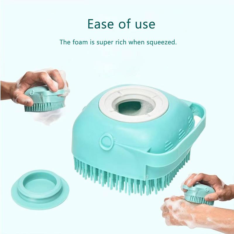 Silicone Dog Bath and Massage Glove Brush, Pet Cat Bathroom Cleaning Tool Comb, Dog Brush, Pour Shampoo, Dog Grooming Supplies