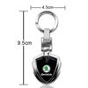 UGKV2 3D Metal Car Logo Key Rings Keyring Keychain For Skoda Octavia Superb Rapid Kodiaq Karoq Fabia Kamiq Roomster Citigo Scala SCALA