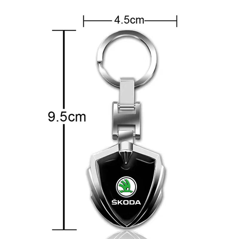 UGKV2 3D Metal Car Logo Key Rings Keyring Keychain For Skoda Octavia Superb Rapid Kodiaq Karoq Fabia Kamiq Roomster Citigo Scala SCALA