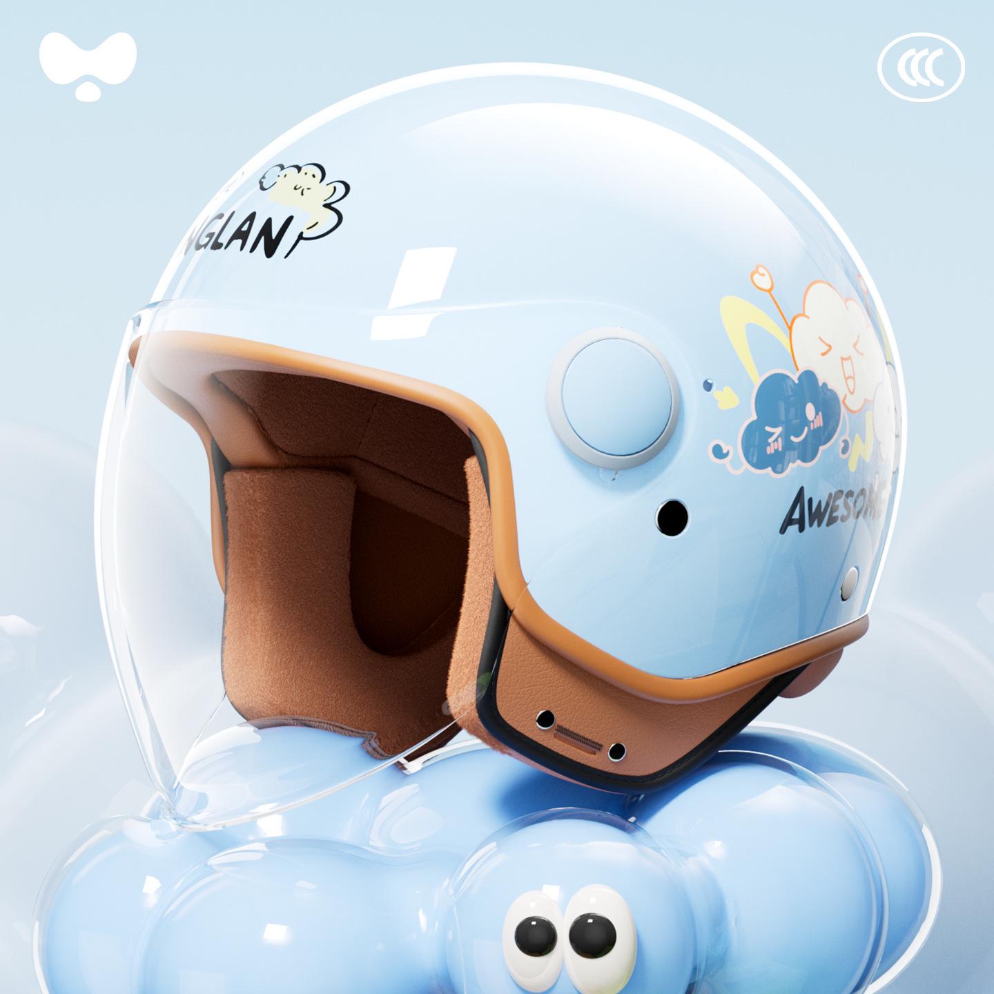 Yinglan 3C Certified All-Season Electric Scooter & Motorcycle Helmet for Men and Women One Size
