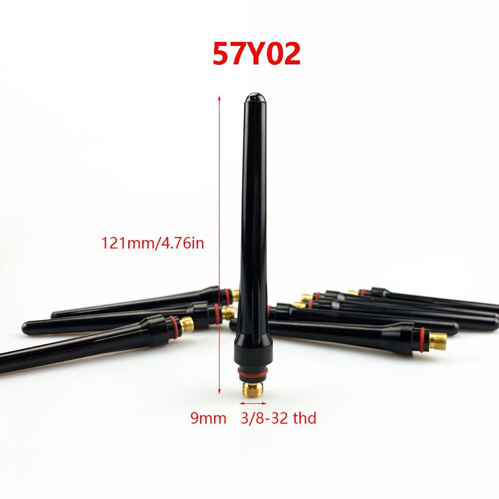 5pcs Tool Parts Arc TIG Soldering Supplies 57Y02 WP17/18/26 Long Back Cap Welding Torch