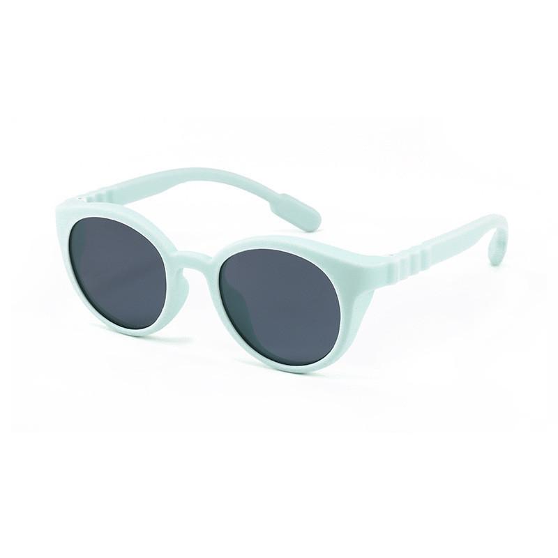 2024 New Trend Kids Polarized Sunglasses Fashion Silicone Round Frame Children's Shades S8293 Uv400