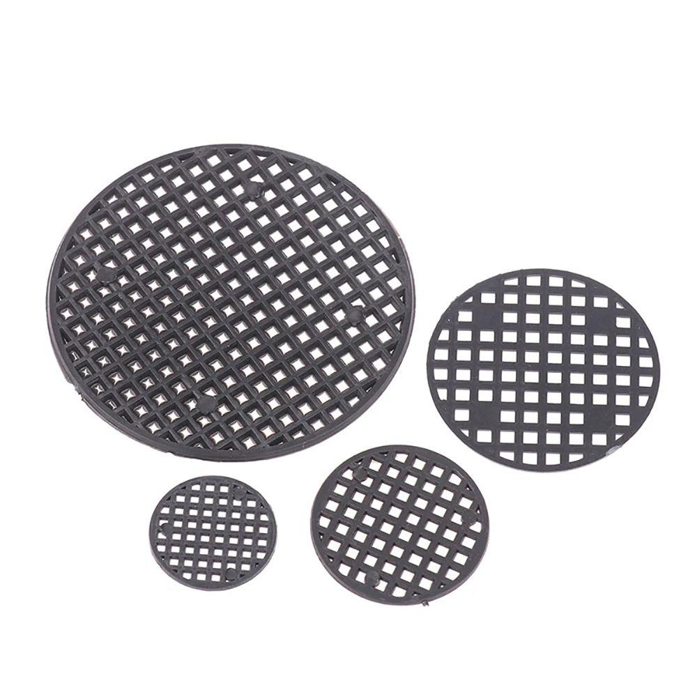100/200/300Pcs Hole Bonsai Basin Grid Bottom Pad Plastic Round Mesh Grid Mat Flowerpot Gasket