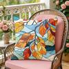 Classic Leaf Glass Cushion Cover Soft Plush Throw Pillow Cover  DoubleSided Decorative Cushion Case  Sofa Bedroom Home Decor