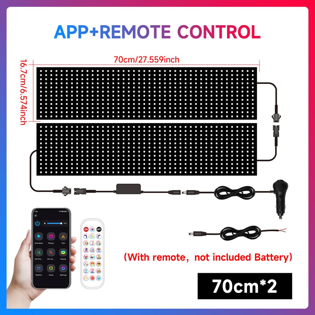 200/150/120 cm Devil's Eye LED Truck Sign scrolling Animation APP Remote Control LED Matrix Pixel Panel LED Display Light 12-24V