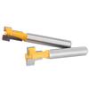 2pcs Yellow T Slot Cutter Router Bit for 38"" & 12"" Cutting Edge 14"" Shank