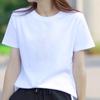 Solid Color Round Neck Fashionable Summer Women's Short Sleeve T-Shirt