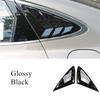 Rear Side Window Quarter Louver Cover Glossy Black For Hyundai Sonata 2020-2023