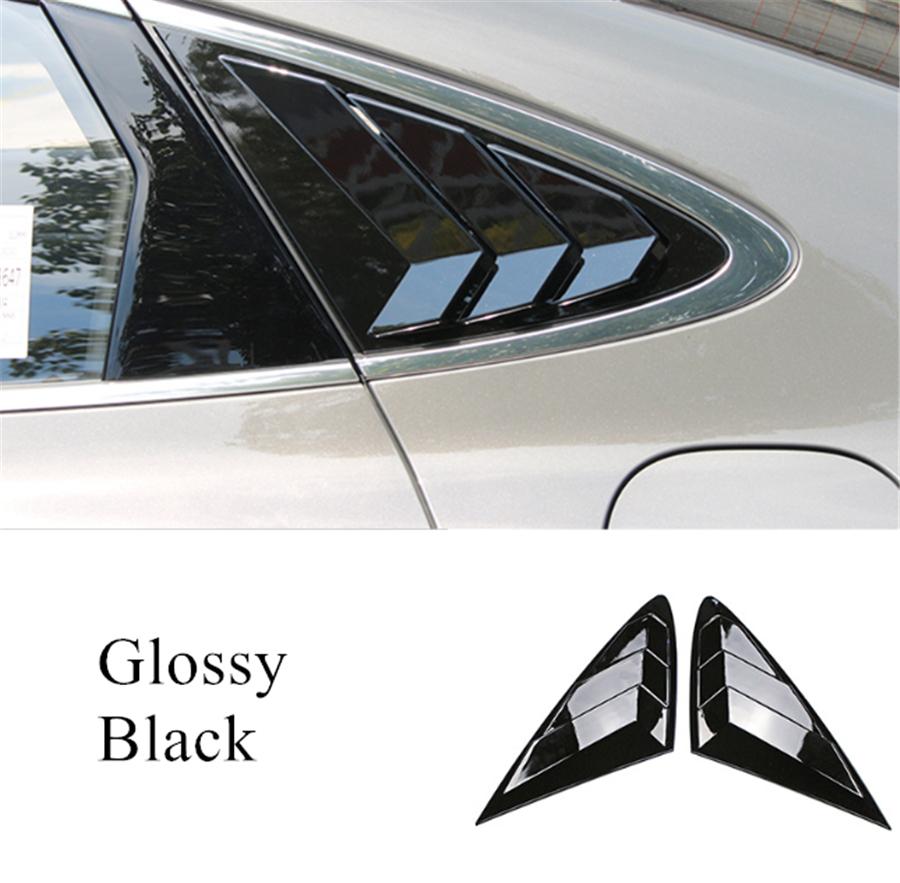 Rear Side Window Quarter Louver Cover Glossy Black For Hyundai Sonata 2020-2023