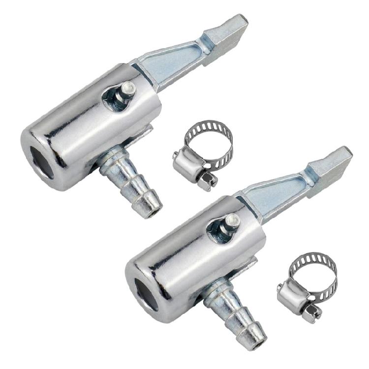 Air Chuck Heavy Duty Closed Flows Locking On Tires Chuck with Clip Adapter 1/4inch Tires Chuck for Tires Inflator Pressure Gaug