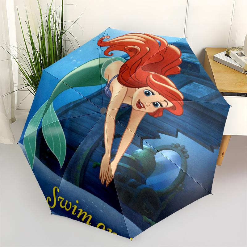 

Ariel & Friends Automatic Opening and Closing Umbrella - Small Umbrella Suitable for Various Occasions, Portable 3-Fold Small Umbrella for M