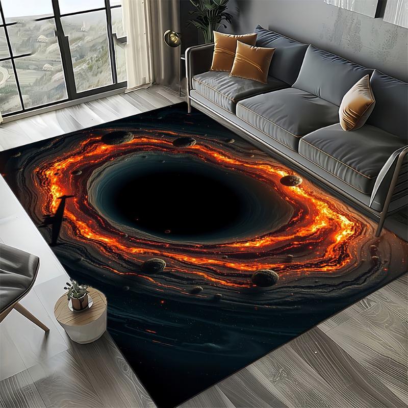 Cosmic Nebula Star Black Hole Galaxy Carpet Rugs Living Room Decor Carpets Home Bedroom Non-slip Area Floor Mat Entrance Doormat