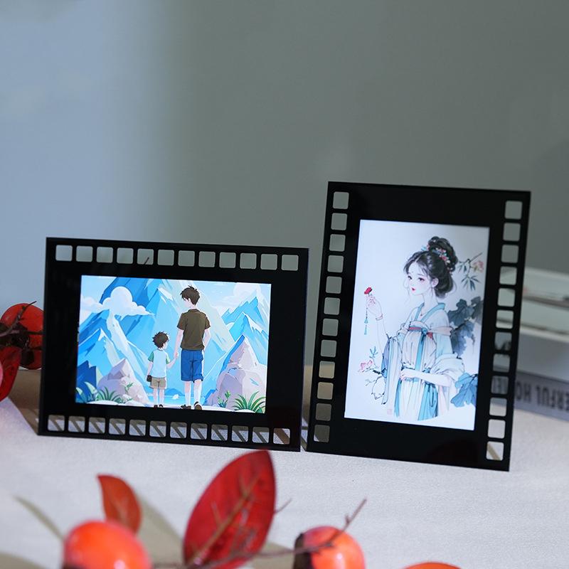 WTEMPO Retro Black Photo Frames Can Be Placed Vertically or Horizontally Home Decor Desktop Photo Holders for Collage Photo Poster Artwork Display